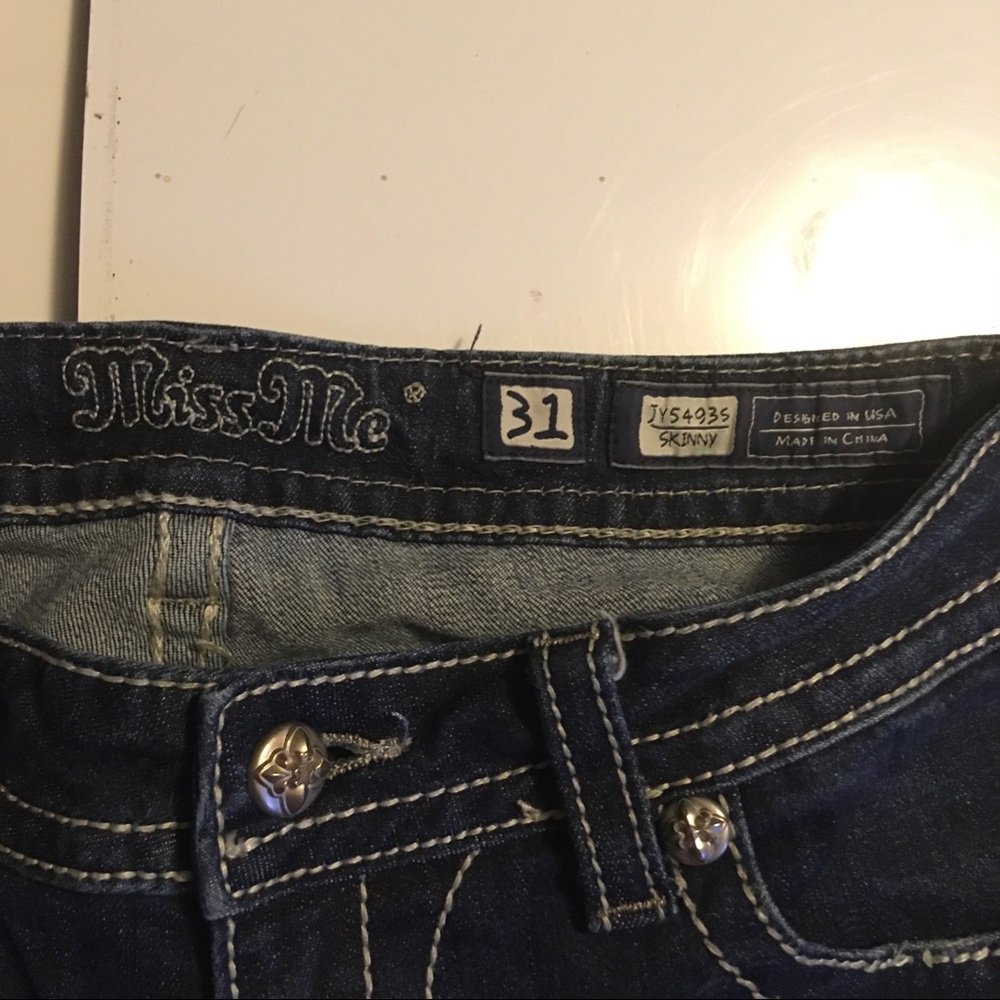 Miss Me Skinny Jeans Size 31 inseam 32 - Picture 5 of 7